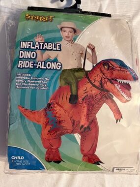 Spirit Halloween Inflatable Dino Ride Along Costume Child One Size Fits Most